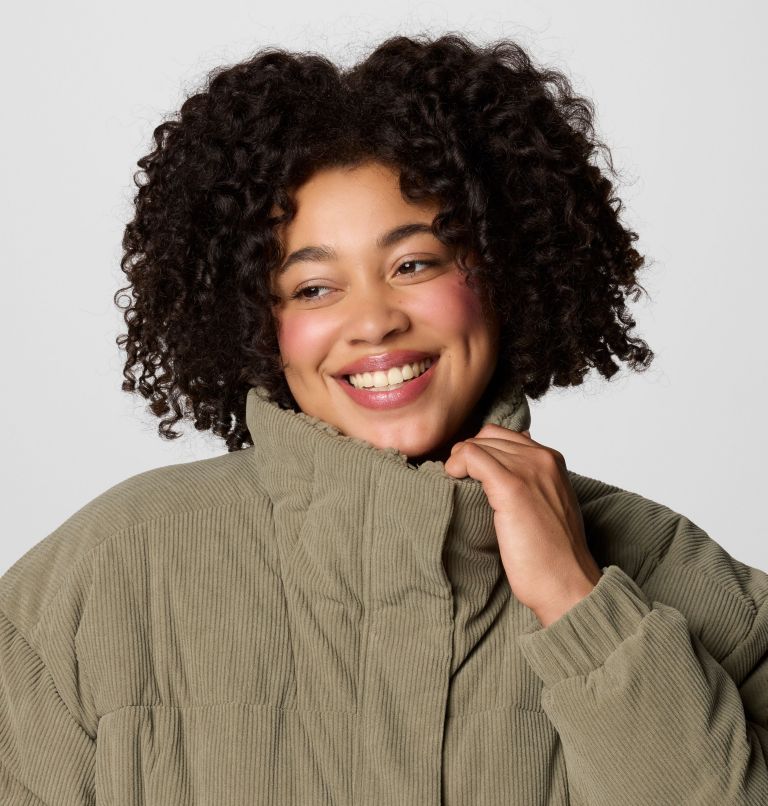 Women's Sherpa Ruby Falls Novelty Jacket - Plus Size, Color: Stone Green Corduroy, image 5