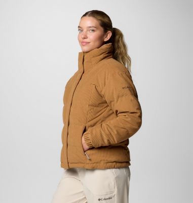 Women's Ruby Falls II Novelty Sherpa Puffer Jacket, Color: Camel Brown Corduroy, image 8