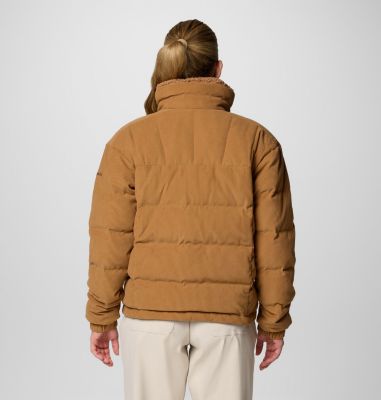 Women's Ruby Falls II Novelty Sherpa Puffer Jacket, Color: Camel Brown Corduroy, image 6