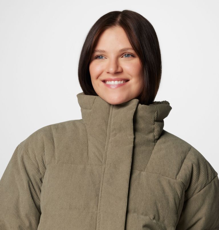 Women's Ruby Falls II Novelty Sherpa Puffer Jacket, Color: Stone Green Corduroy, image 5