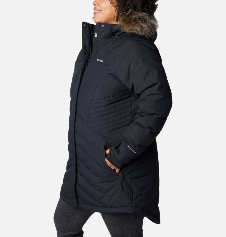 Manteau mi-long Lay D Down III pour femmes – Grandes tailles, Color: Black Matte, image 3