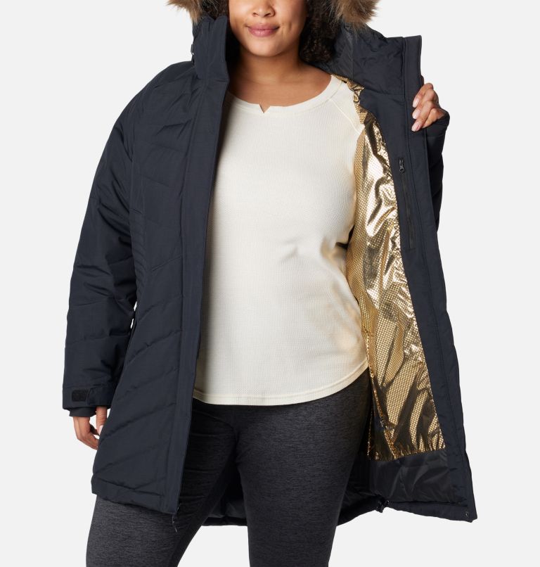 Manteau mi-long Lay D Down III pour femmes – Grandes tailles, Color: Black Matte, image 5