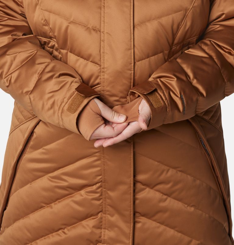 Thumbnail: Manteau mi-long Lay D Down III pour femmes – Grandes tailles, Color: Camel Brown Satin, image 7
