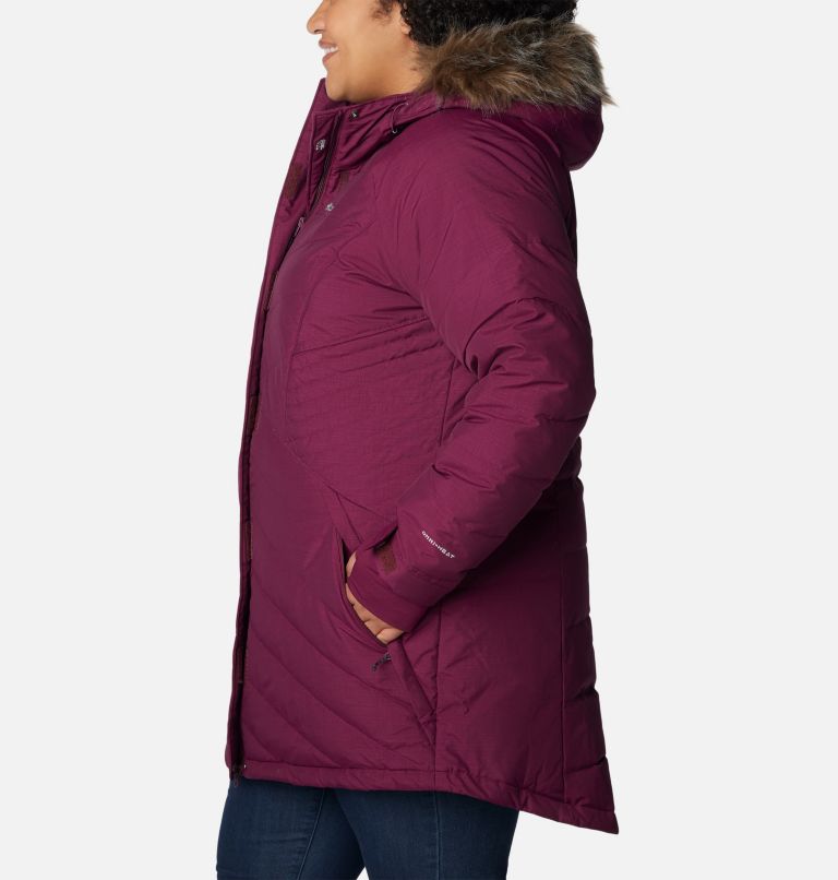 Manteau mi-long Lay D Down III pour femmes – Grandes tailles, Color: Marionberry Matte, image 3