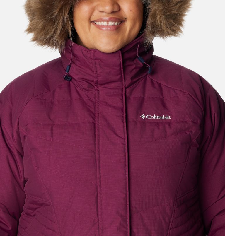 Manteau mi-long Lay D Down III pour femmes – Grandes tailles, Color: Marionberry Matte, image 4