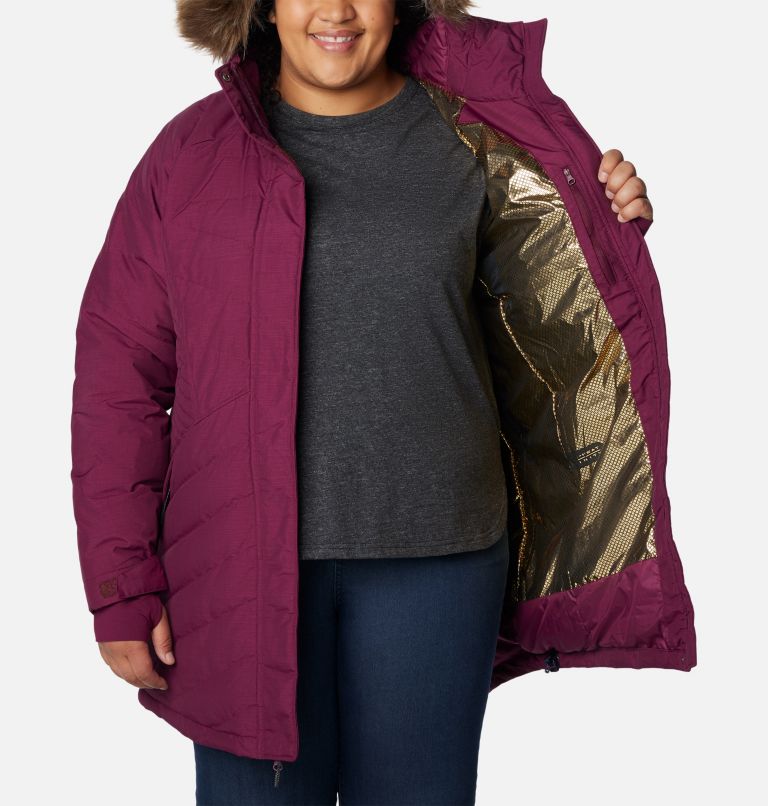 Manteau mi-long Lay D Down III pour femmes – Grandes tailles, Color: Marionberry Matte, image 5