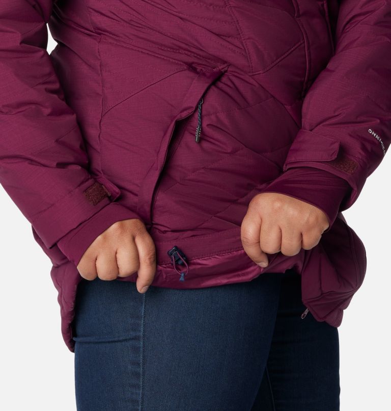 Manteau mi-long Lay D Down III pour femmes – Grandes tailles, Color: Marionberry Matte, image 9