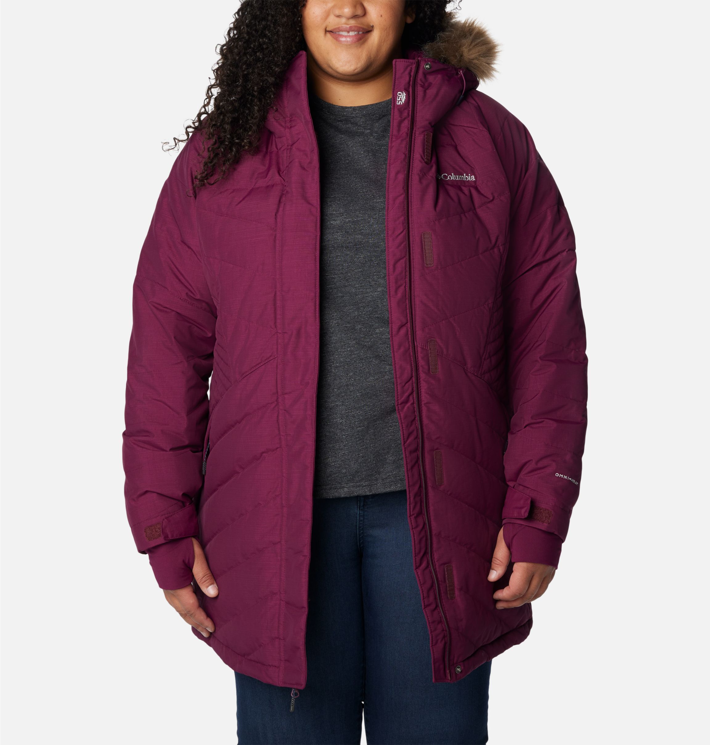 Columbia Sportswear Womens Hellfire Mid Down Jacket Tradewinds Grey Medium  >>> Be sure to …