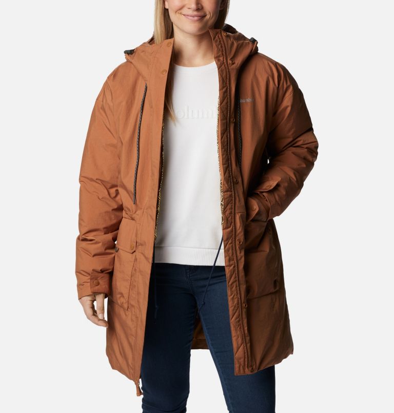 Parka color outlet camel mujer