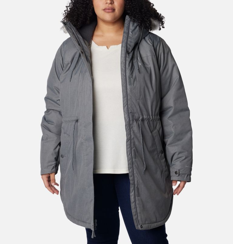 Thumbnail: Women's Suttle Mountain Mid Jacket - Plus Size, Color: City Grey, image 8