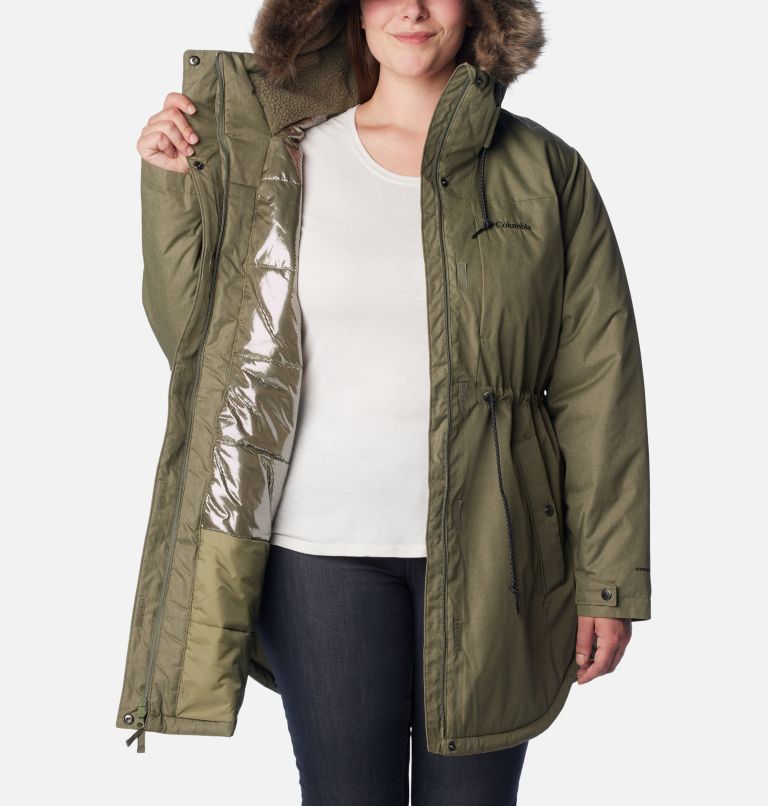 Women's Suttle Mountain Mid Jacket - Plus Size, Color: Stone Green, image 5
