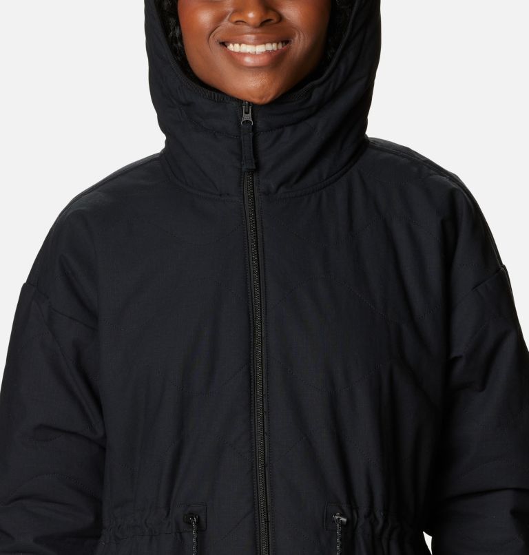 Women's Crystal Crest Quilted Jacket, Color: Black, image 5