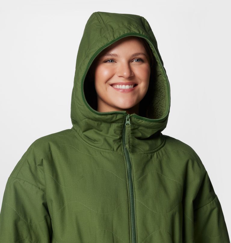 Women's Crystal Crest Quilted Jacket, Color: Canteen, image 5