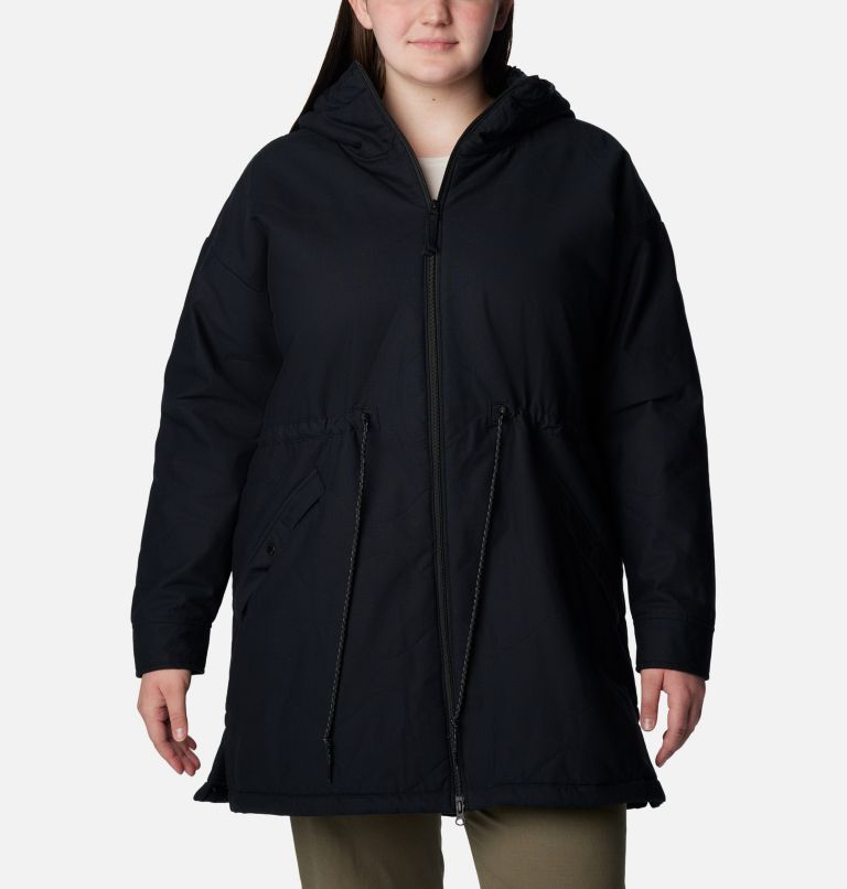 Women's Crystal Crest Quilted Jacket - Plus Size, Color: Black, image 1