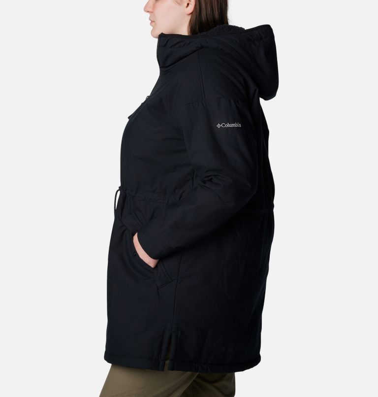 Women's Crystal Crest Quilted Jacket - Plus Size, Color: Black, image 3