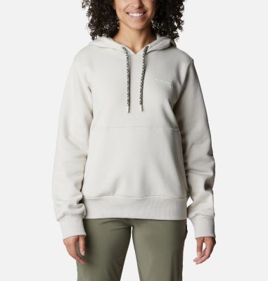 📣Columbia Trek Seasonal Ft Hoodie for Women—L-Bright Aqua/White