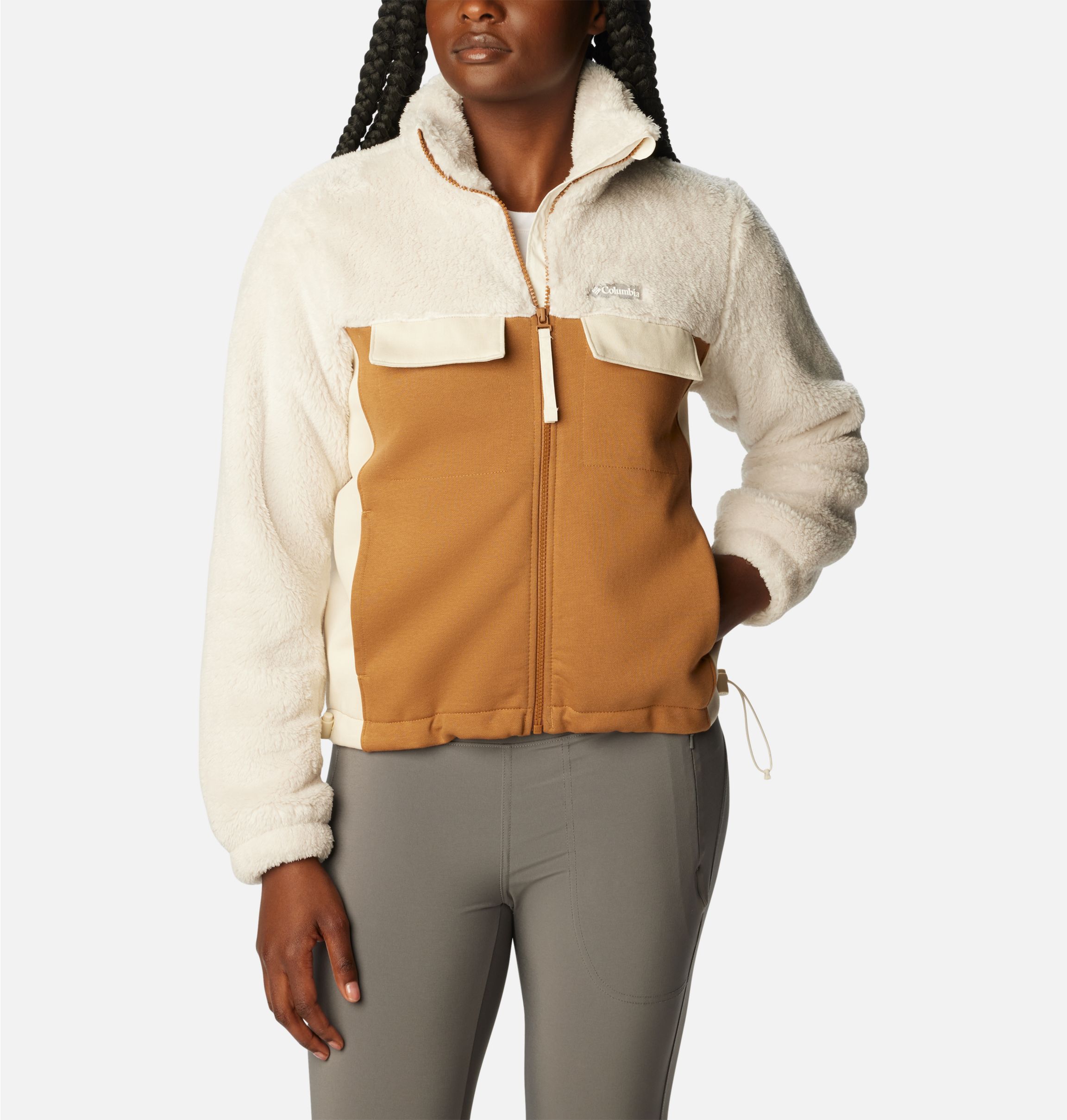 FORRO POLAR COLUMBIA LODGE HYBRID FULL ZIP MINERAL