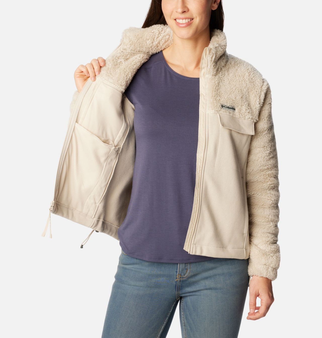 Women's Columbia Lodge™ Hybrid Sherpa Full Zip Jacket 5