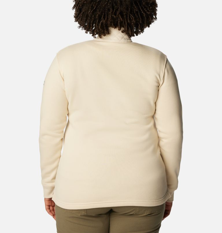 Thumbnail: Columbia Lodge Quilted 1/4 Zip | 191 | XS, Color: Chalk, image 2