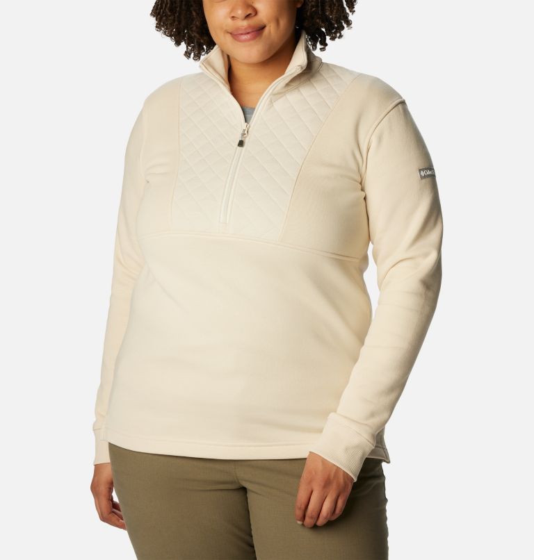 Columbia Lodge 1/4 Zip Sweatshirt in Chalk & Canoe