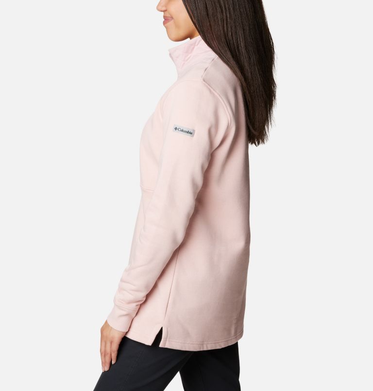 Thumbnail: Women's Columbia Lodge Quilted Quarter Zip Tunic, Color: Dusty Pink, image 3