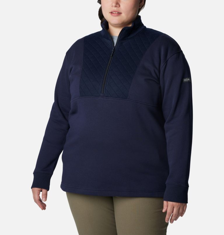 Women's Columbia Lodge Quilted Quarter Zip Tunic - Plus Size, Color: Dark Nocturnal, image 5