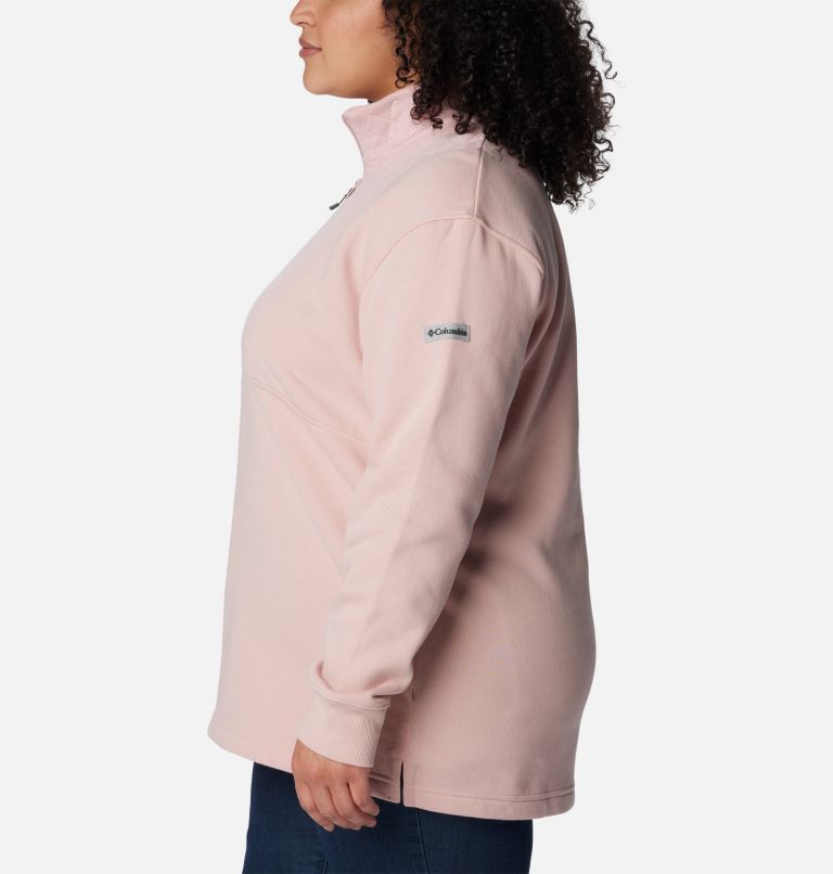 Women's Columbia Lodge Quilted Quarter Zip Tunic - Plus Size, Color: Dusty Pink, image 3