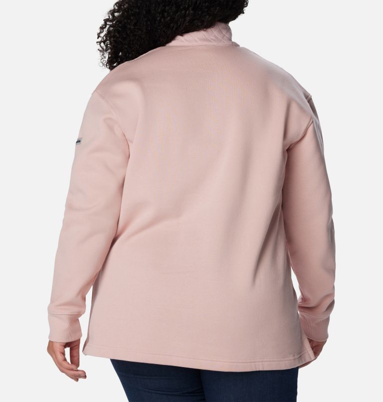Women's Columbia Lodge Quilted Quarter Zip Tunic - Plus Size, Color: Dusty Pink, image 2