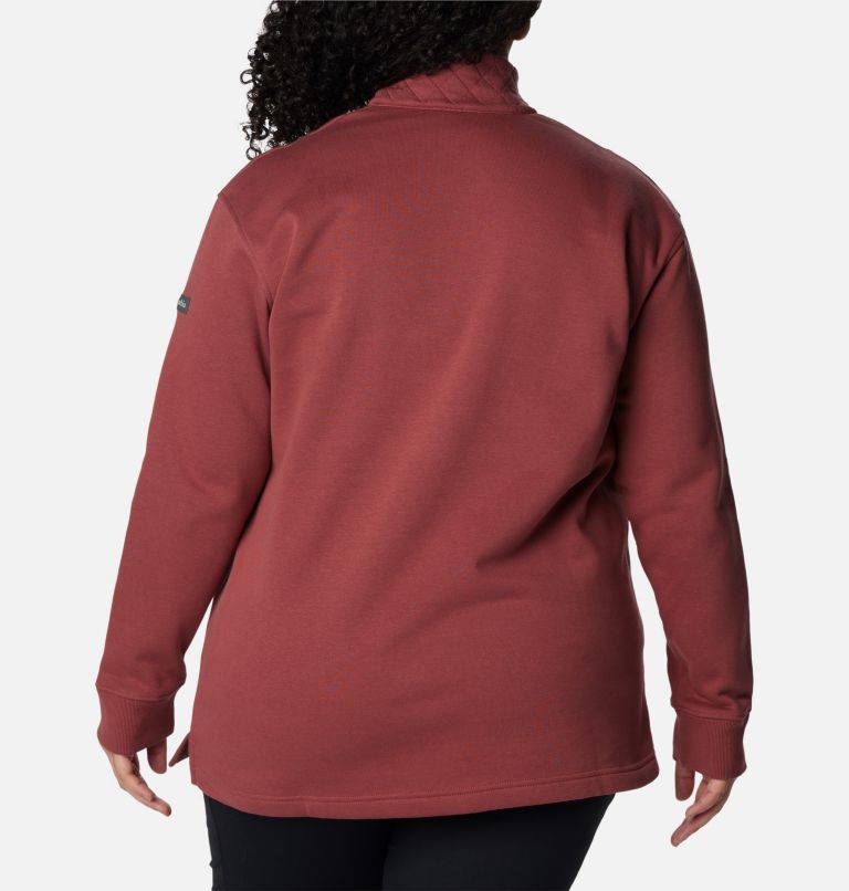 Women's Columbia Lodge Quilted Quarter Zip Tunic - Plus Size, Color: Beetroot, image 2