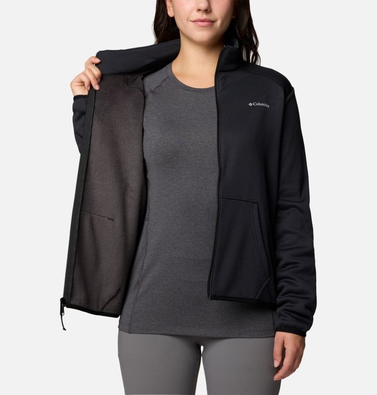 Forro polar Columbia Hike Tech para mujer, Color: Black Heather, image 5