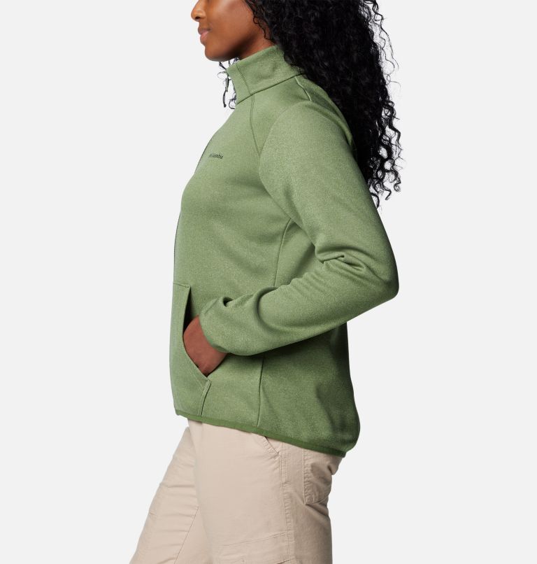 Women's Columbia Hike Tech Fleece Jacket, Color: Canteen Heather, image 3
