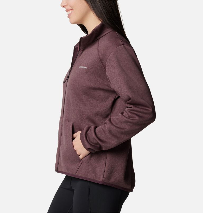 Women's Columbia Hike Tech Fleece Jacket, Color: Moonvista Heather, image 3