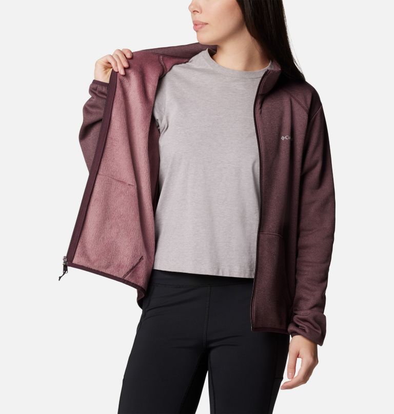 Women's Columbia Hike Tech Fleece Jacket, Color: Moonvista Heather, image 5