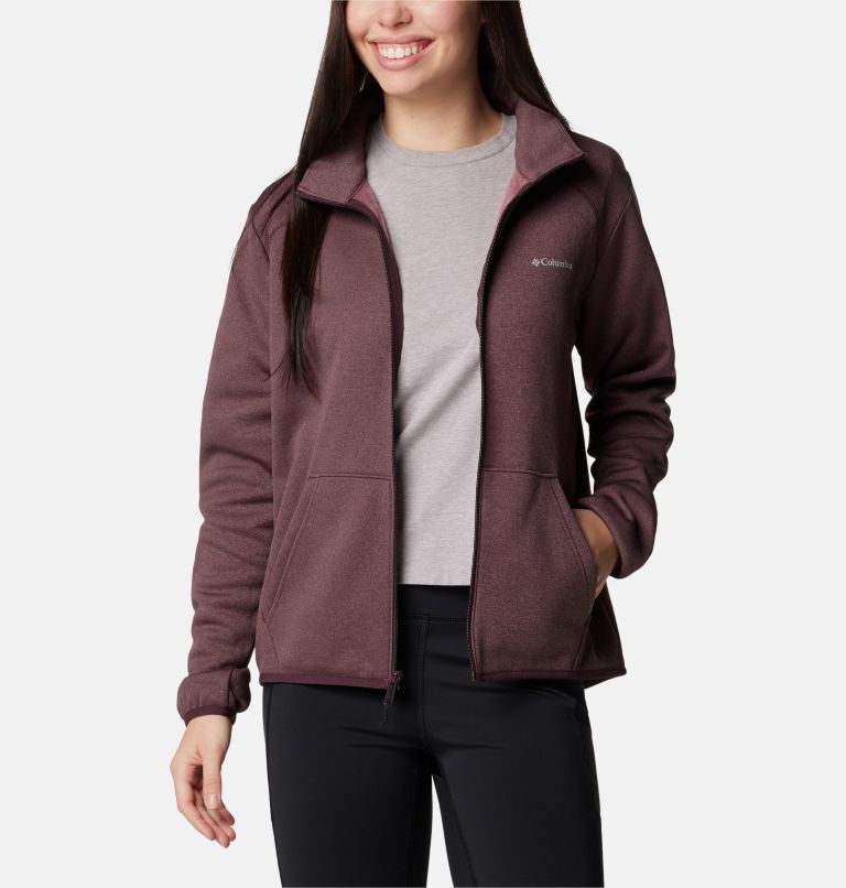 Women's Columbia Hike Tech Fleece Jacket, Color: Moonvista Heather, image 6