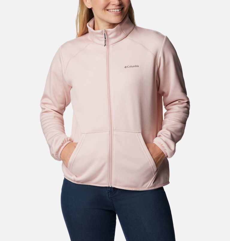 Thumbnail: Women's Columbia Hike Tech Fleece Jacket, Color: Dusty Pink Heather, image 1