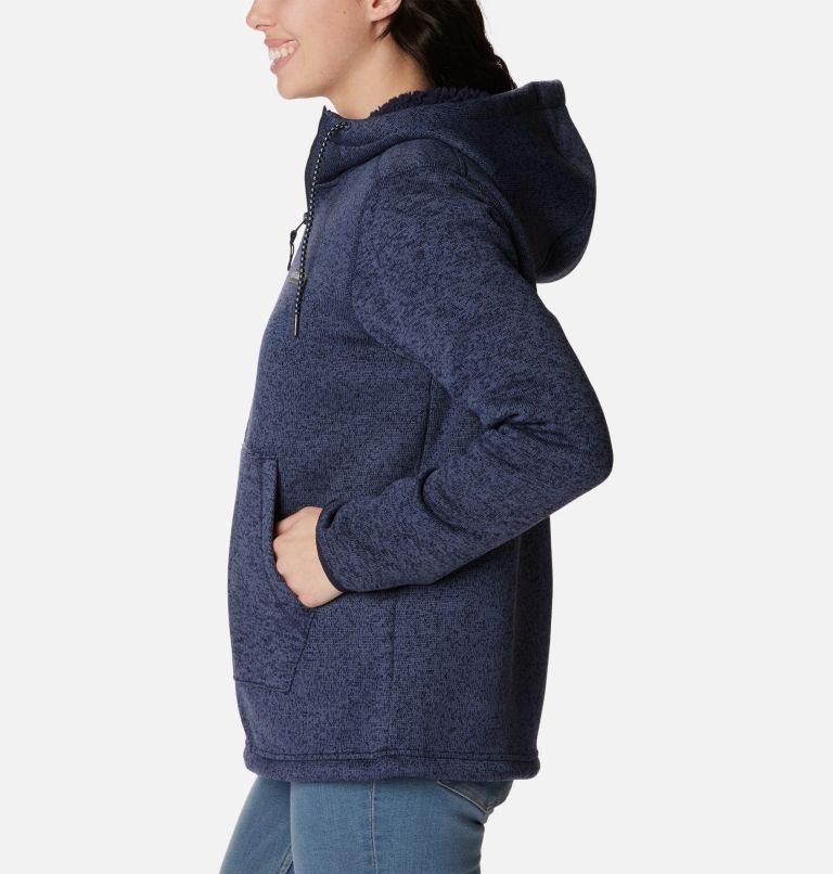 Women's Sweater Weather Sherpa Full Zip Hooded Jacket, Color: Dark Nocturnal Heather, image 3