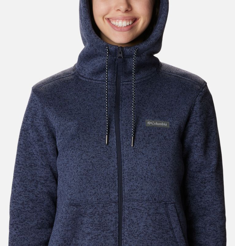 Women's Sweater Weather Sherpa Full Zip Hooded Jacket, Color: Dark Nocturnal Heather, image 4