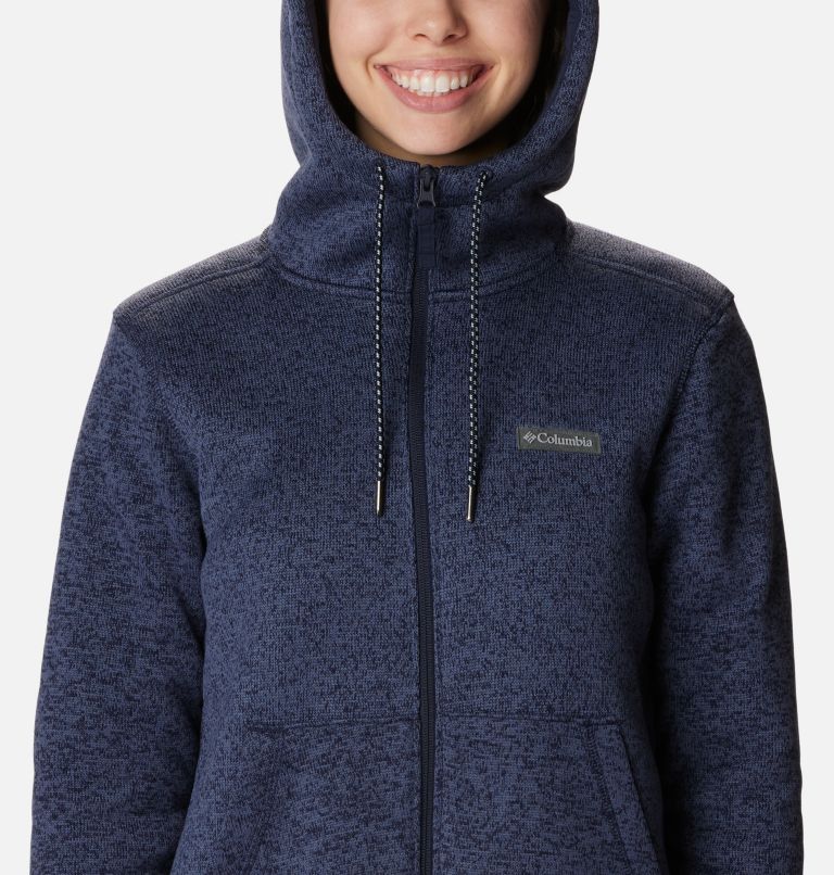 Thumbnail: Women's Sweater Weather Sherpa Full Zip Hooded Jacket, Color: Dark Nocturnal Heather, image 4