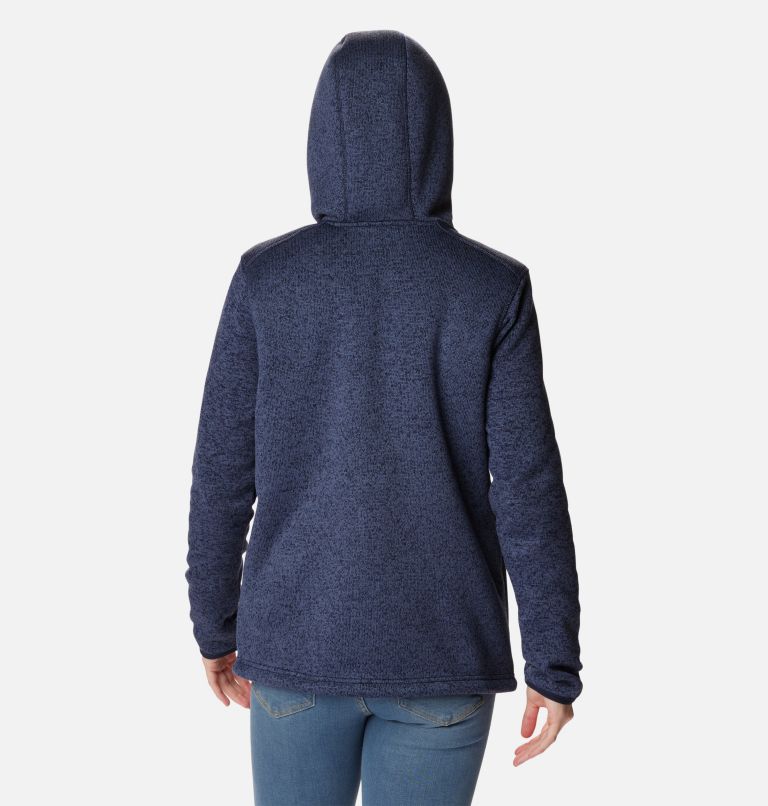 Women's Sweater Weather Sherpa Full Zip Hooded Jacket, Color: Dark Nocturnal Heather, image 2