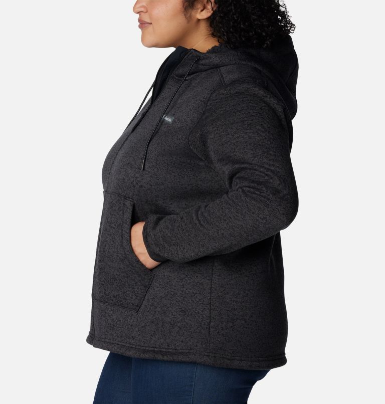 Women's Sweater Weather™ Sherpa Full Zip Hooded Jacket - Plus Size