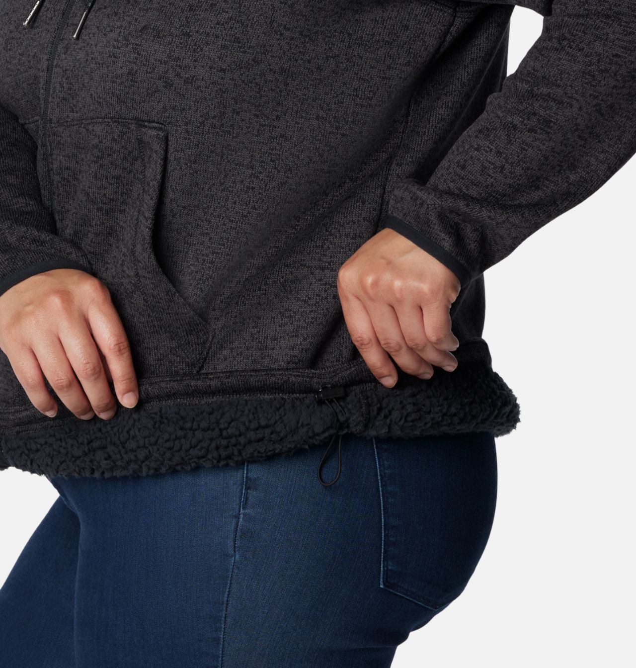 Women's Sweater Weather™ Sherpa Full Zip Hooded Jacket - Plus Size 6