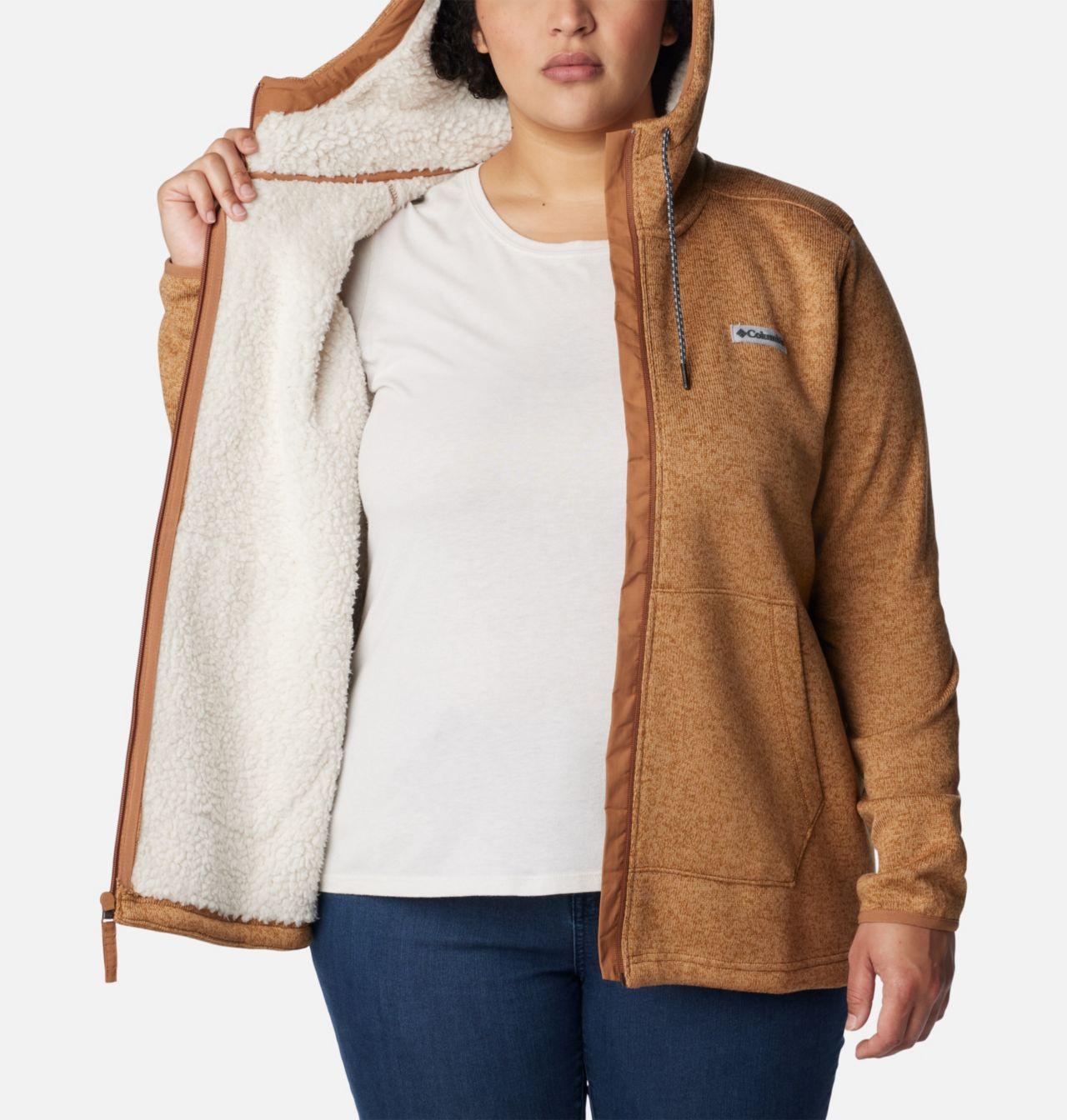 Manteau avec capuchon et fermeture éclair en sherpa Sweater Weather™ pour femmes – Grandes tailles 5