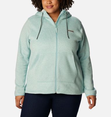 TheLovely Women's Plus Size Lightweight Full Zip Up Soft Polar Fleece  Jacket Sweater (Navy, 3XL) 