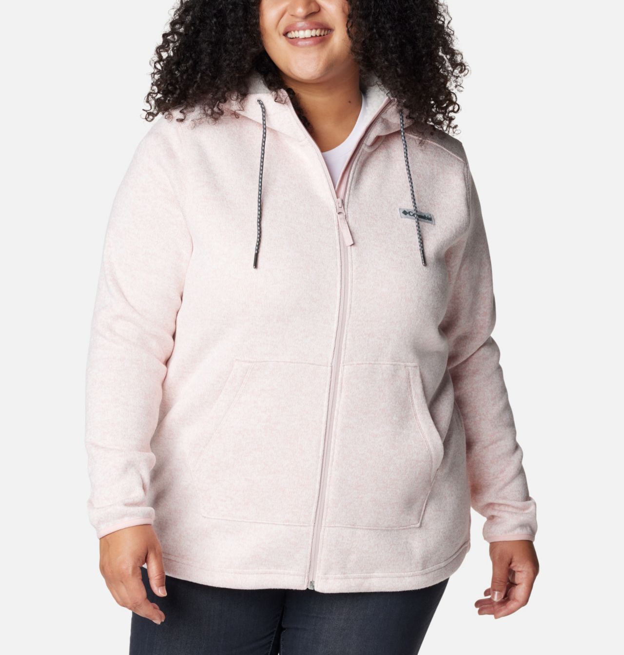 Women's Sweater Weather™ Sherpa Full Zip Hooded Jacket - Plus Size 1