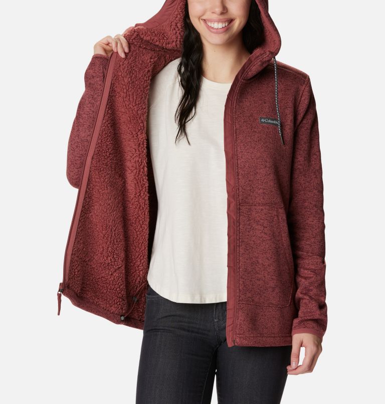 Sherpa lined best sale sweater women's