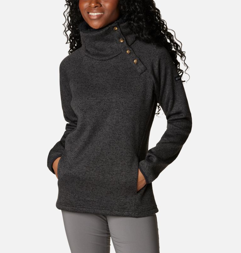 Sweater Weather Sherpa Hybrid Pullover | 010 | S, Color: Black Heather, image 5