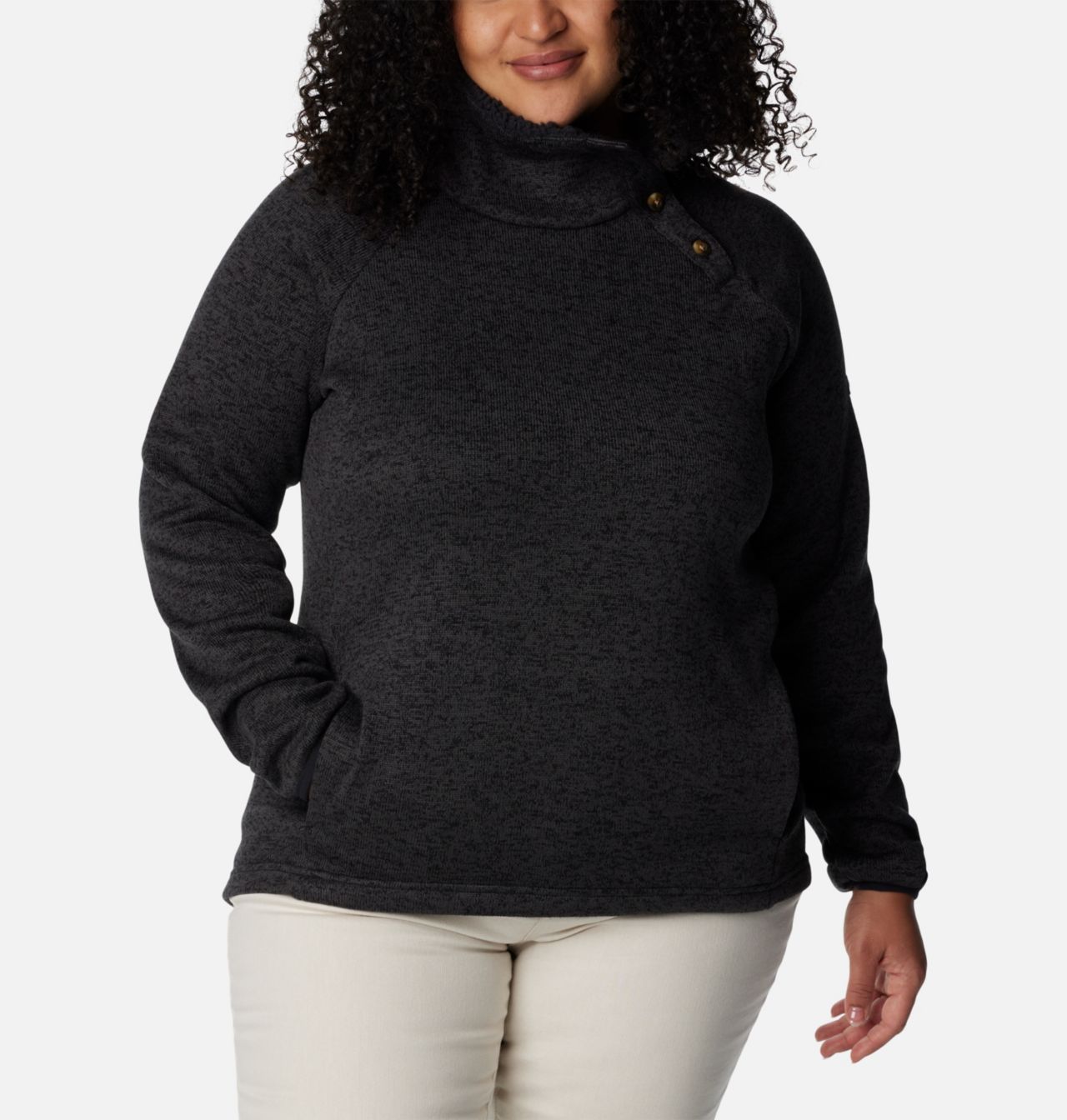 Women's Sweater Weather™ Sherpa Hybrid Pullover - Plus Size 1