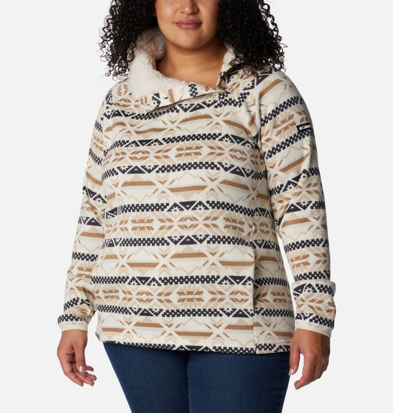 Women's Sweater Weather™ Sherpa Hybrid Pullover - Plus Size 5
