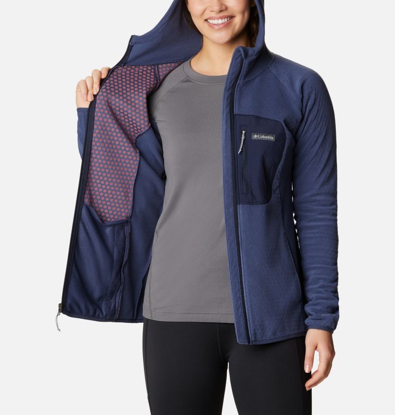 Women's Outdoor Tracks Hooded Full Zip Jacket, Color: Nocturnal, Dark Nocturnal, image 5
