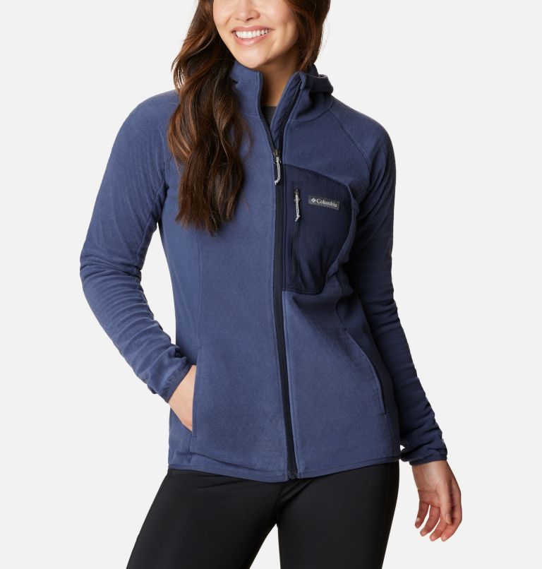 Women's Outdoor Tracks Hooded Full Zip Jacket, Color: Nocturnal, Dark Nocturnal, image 1